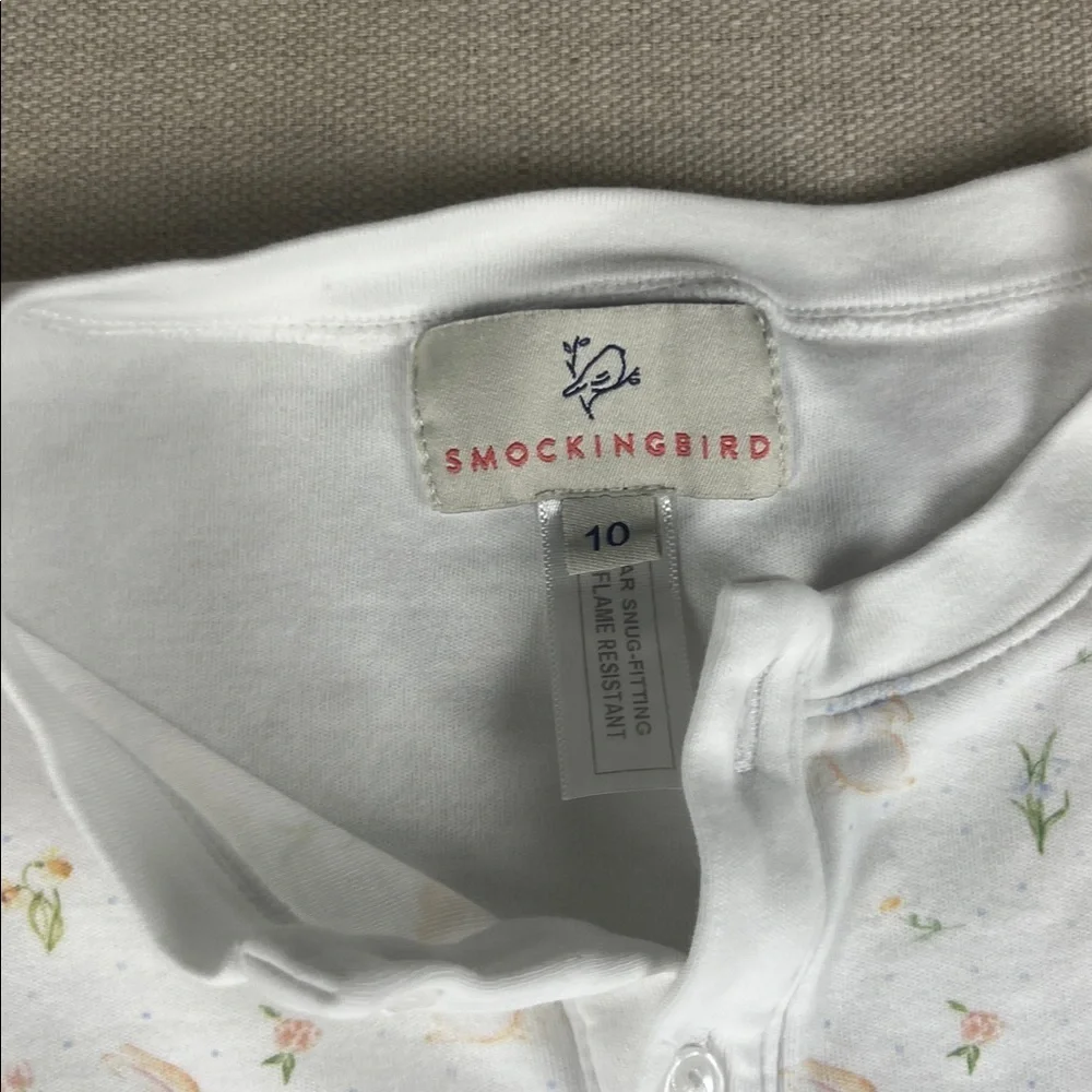 Smockingbird Pima Cotton Rabbit Henley Pajama set Size: 10